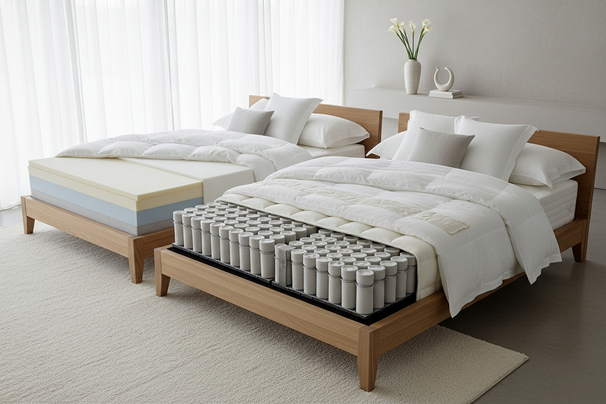 Matelas ressort ensaché ou mémoire de forme : lequel choisir ?