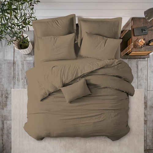Taupefarbener Bettbezug