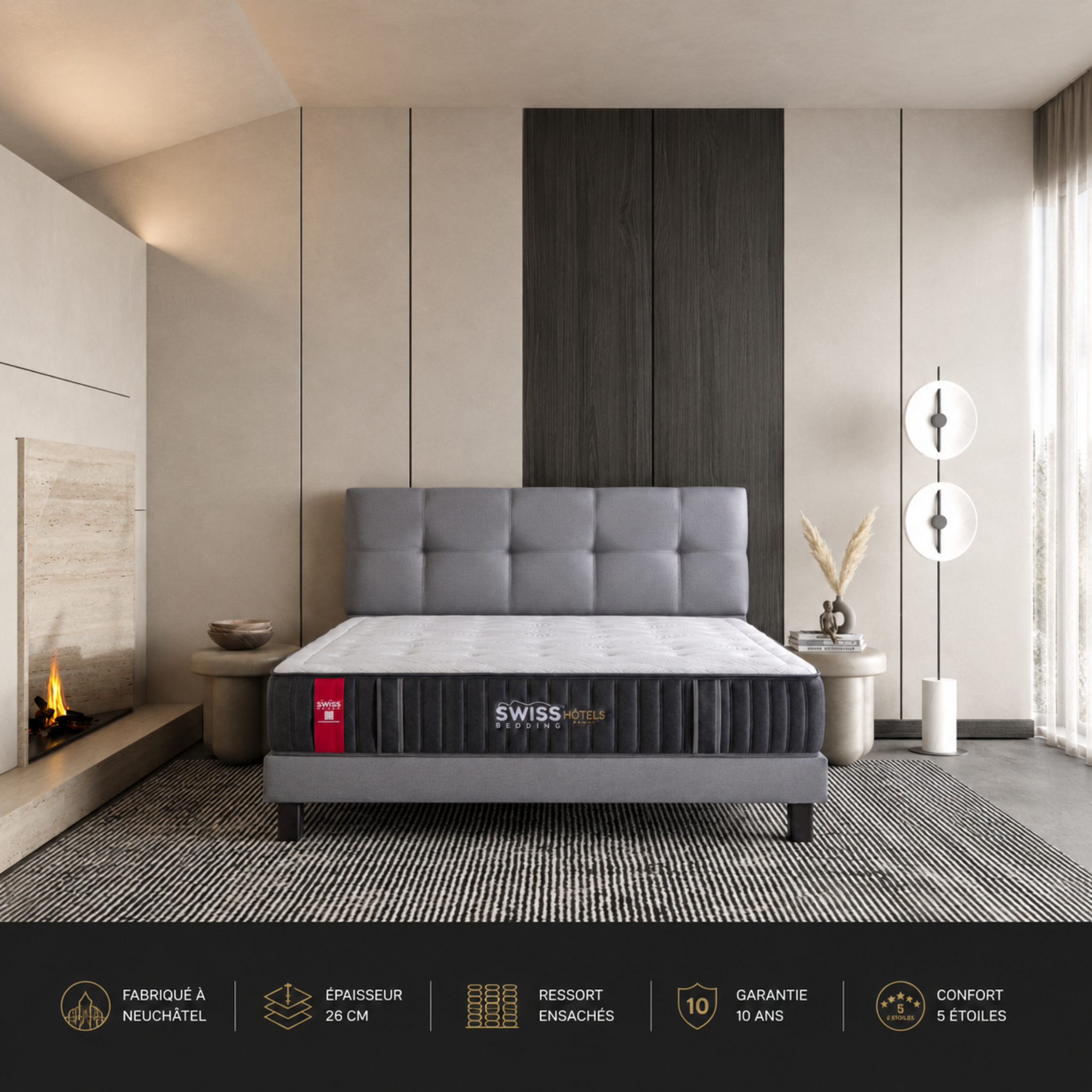 Matelas Swiss Hôtel 26 - Moyen